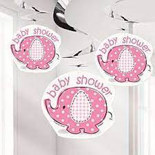confetis Decorativos Baby Shower Elefante Rosa