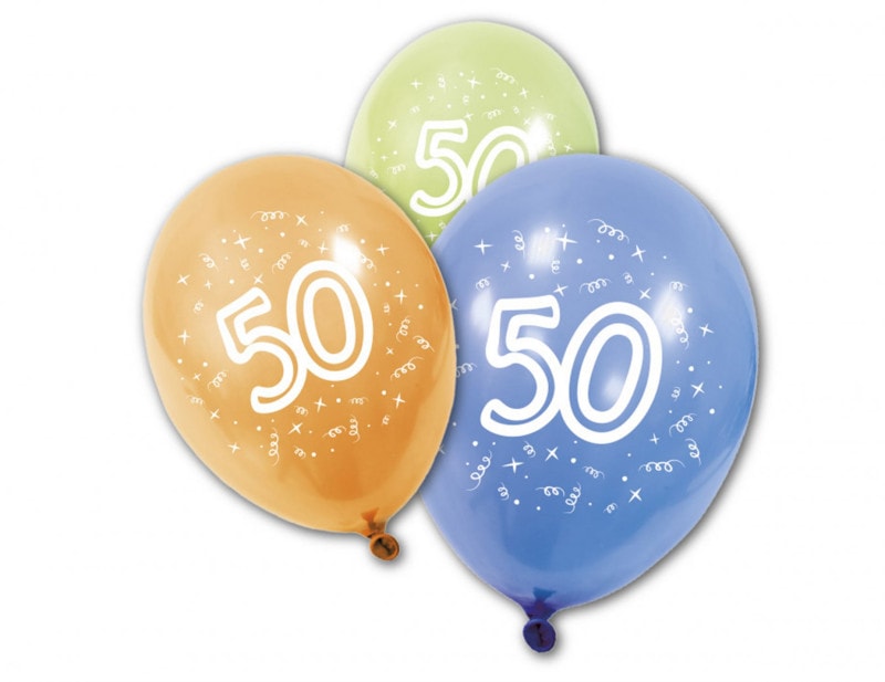 8 baloes aniversario 50 anos