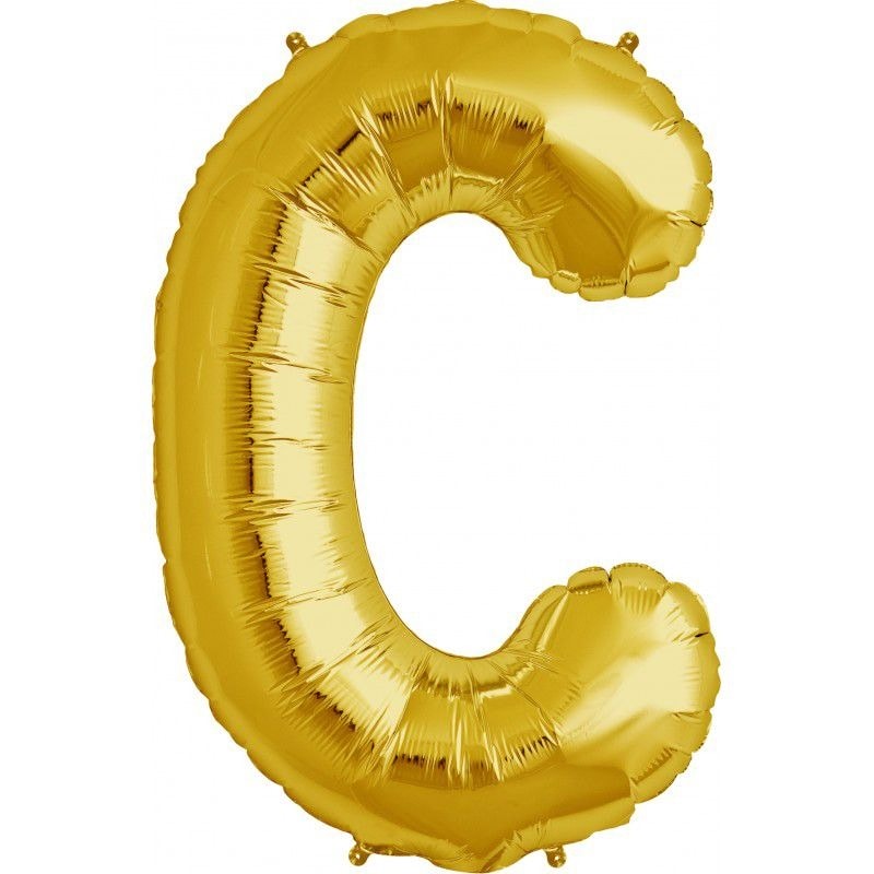 balão foil letra C dourado