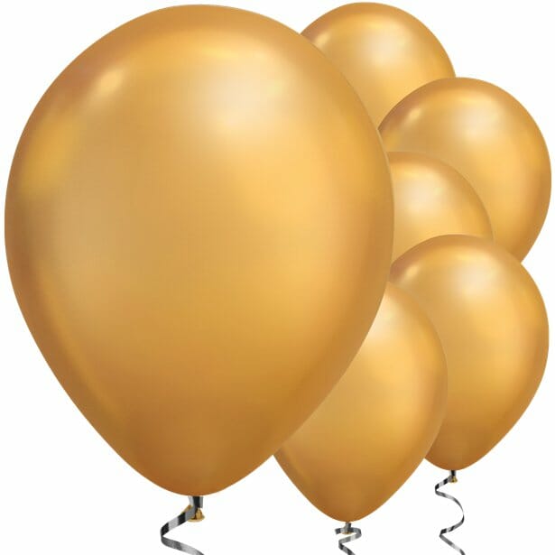 100 balões dourado metalizado