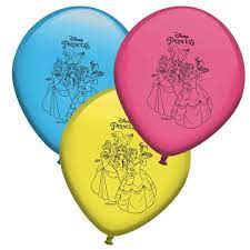8 Balões Latex Princesas Disney