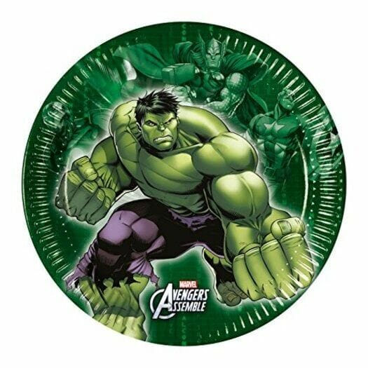 8 Pratos Hulk Avengers (Vingadores)