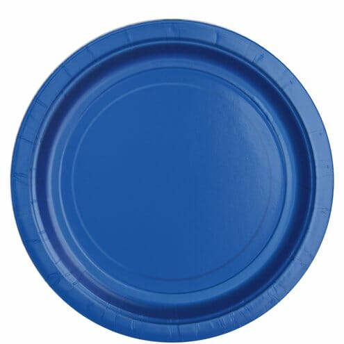 8 pratos azul escuro 22 cm