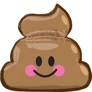 super balao foil emoji poop coco