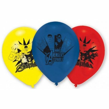 6 Balões Latex Avengers (Vingadores) 23 cm
