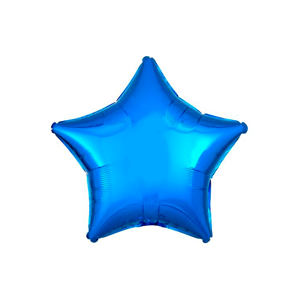 Balão Foil Estrela Azul Metalizado