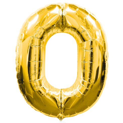 balão mini foil dourado nº0