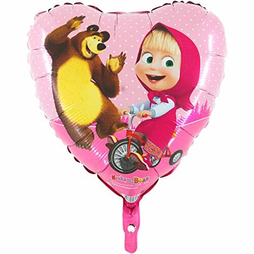 Balão foil Masha e o Urso coração