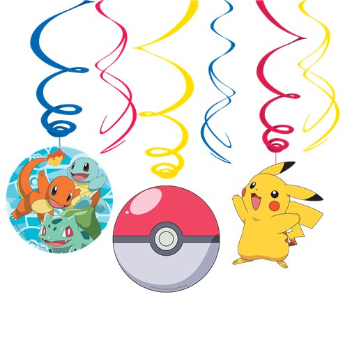6 confetis decorativos pokemon