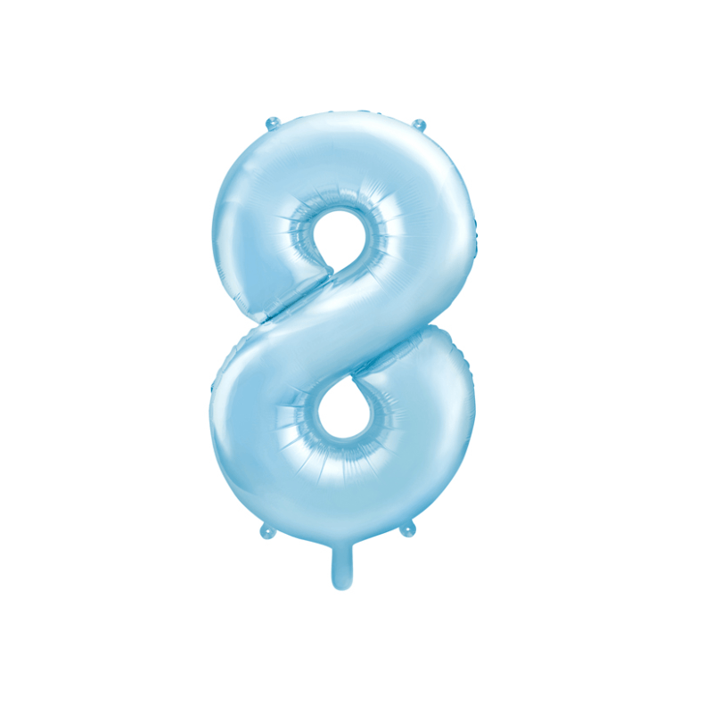 balão nº 8 azul pastel