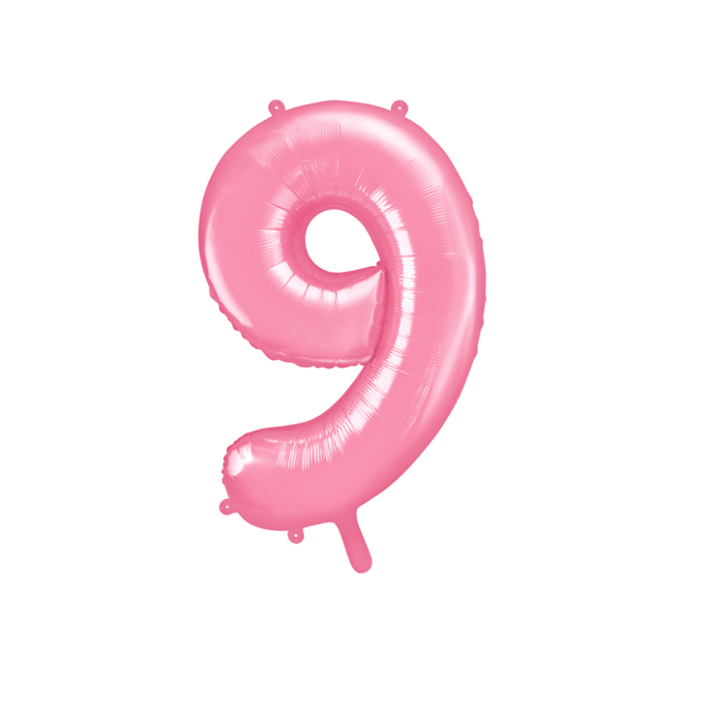 balão nº 9 rosa pastel