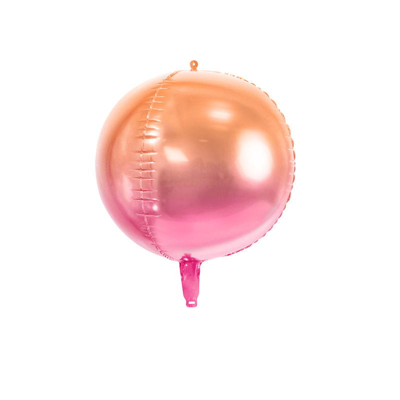 Balão Foil Metalizado Rosa e Laranja