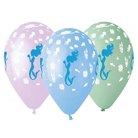 5 Balões Latex Festa Sereia