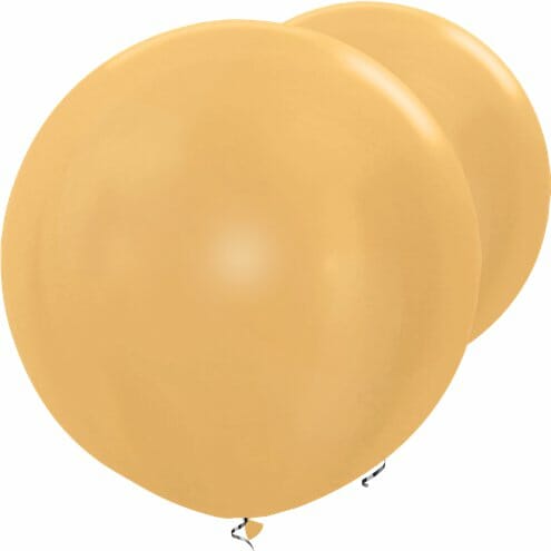 3 Balões Latex de Festa Gigantes Dourado 60 cm