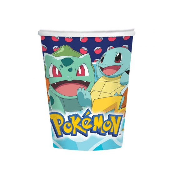 8 Copos Pokemon 250 ml
