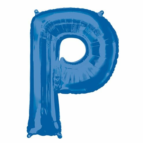 balão letra P azul