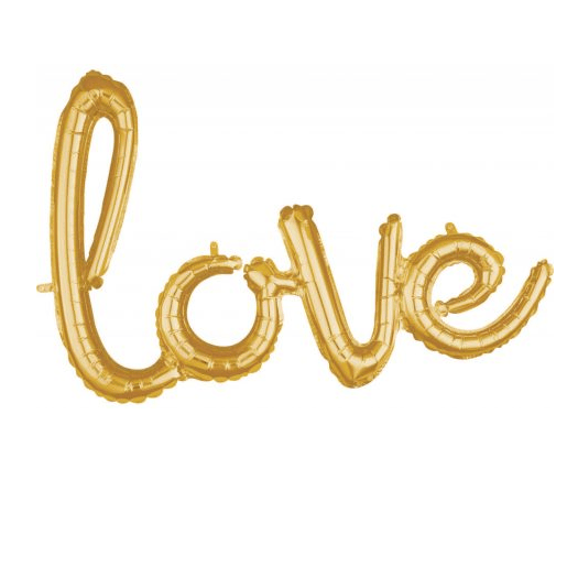 Balão Foil Love Dourado