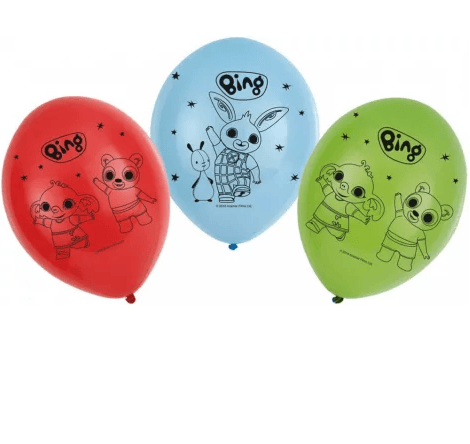 6 balões latex coelho bing