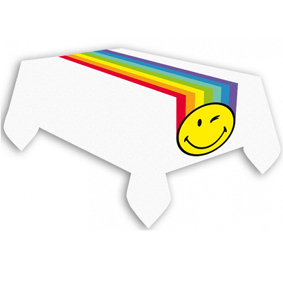 Centro para toalha Mesa Emoji Arco-íris