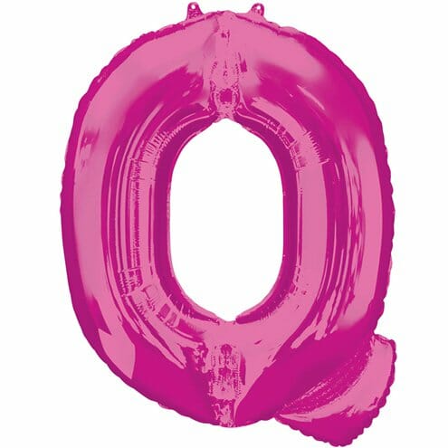 Balão letra Q rosa