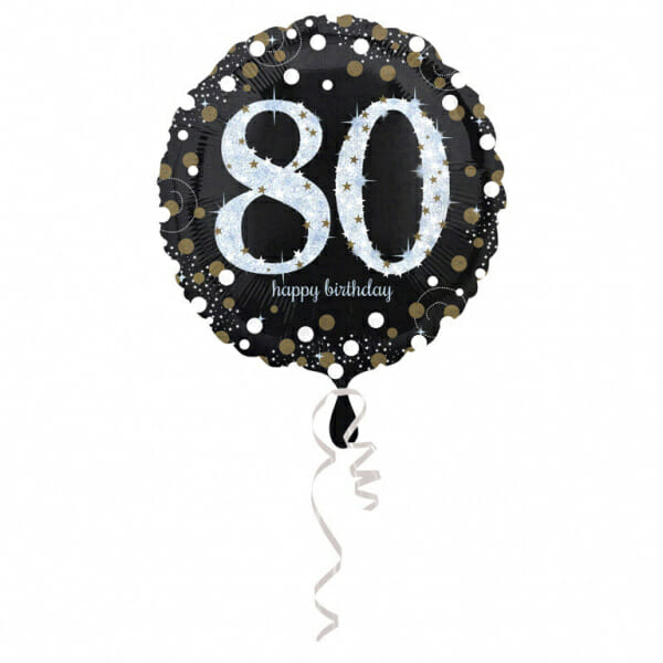 Balão Festa Foil 80 Anos 45 cm