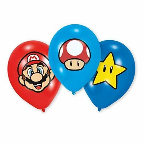 6 Balões latex Super Mário