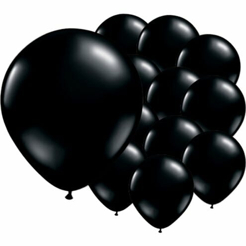 100 Balões de Festa Preto