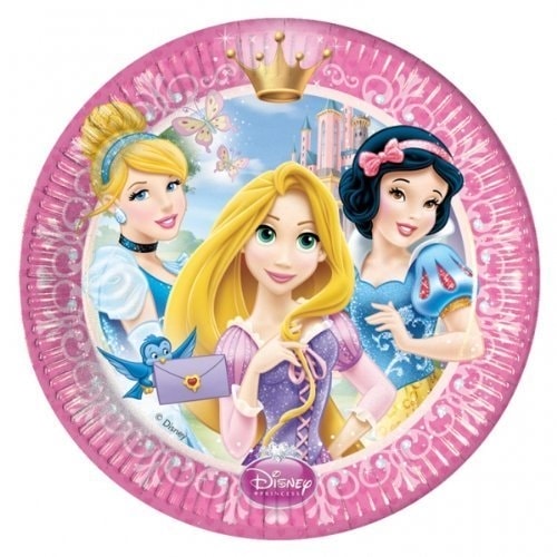 8 Pratos Princesas Disney 23 cm