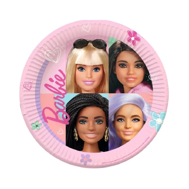 8 Pratos Barbie Fabulous 23 cm