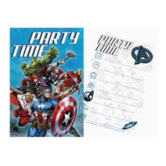 5 Convites Aniversário Avengers (Vingadores)