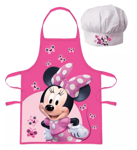 Avental + Gorro Cozinha Infantil Minnie Mouse