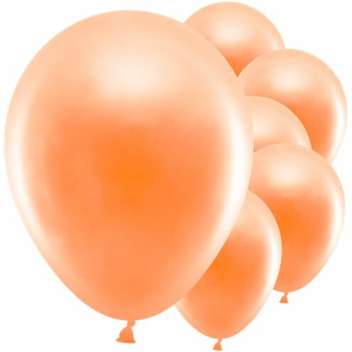 10 balões laranja Metalizados 30 cm
