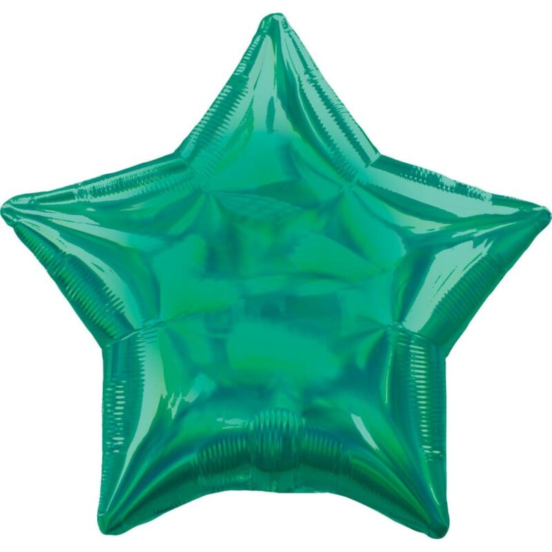 balao estrela verde holográfico