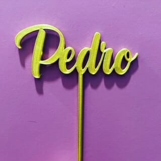topo personalizado nome Pedro