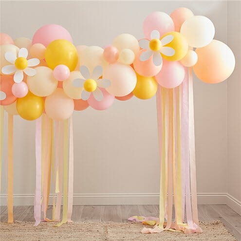 balões arco flores