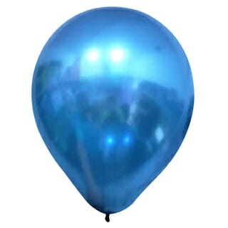 balão azul cromado
