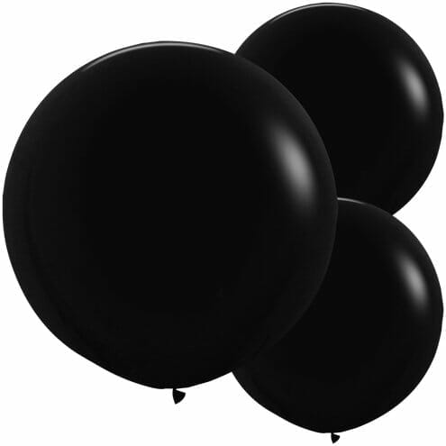 2 baloes grandes preto