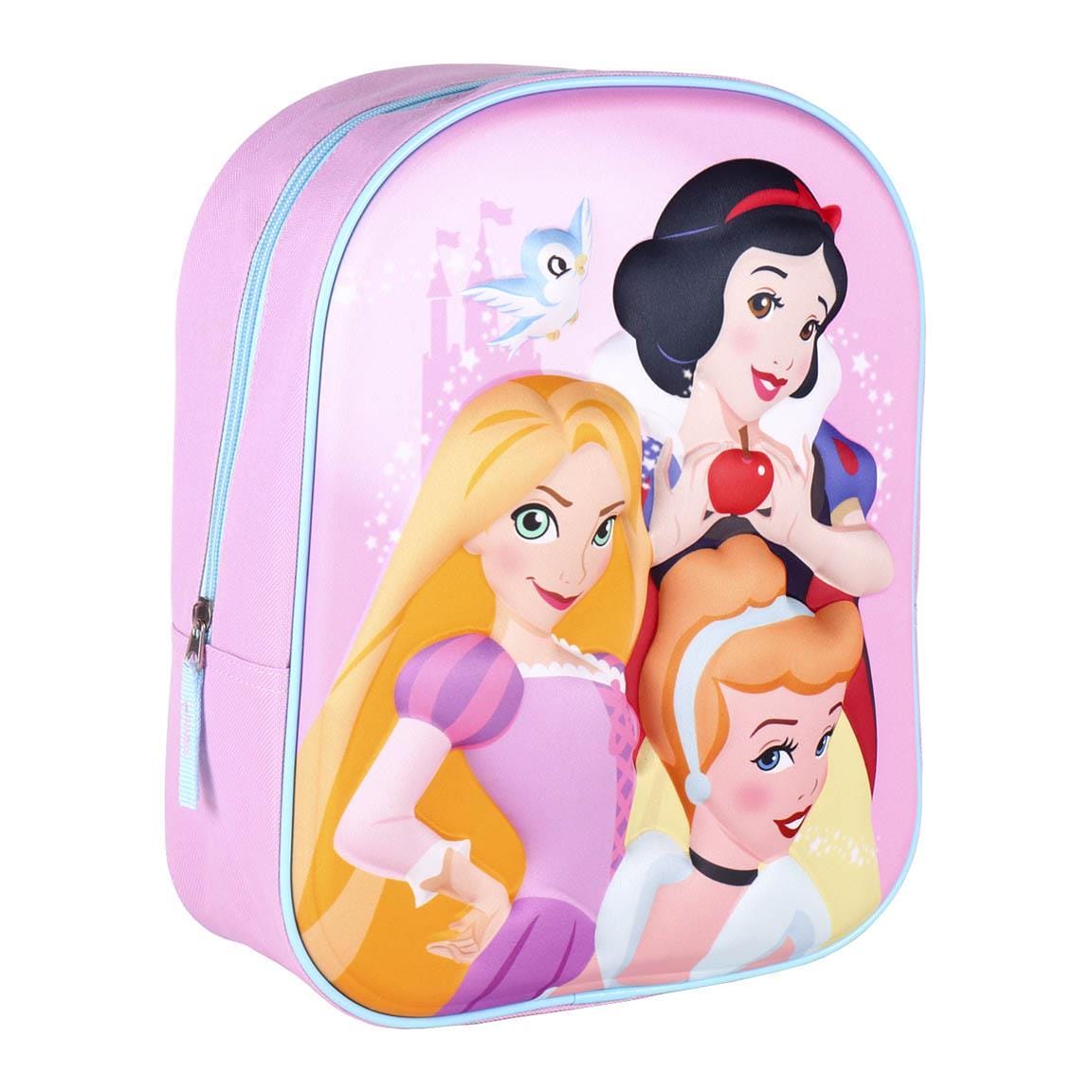 Mochila Pré-Escolar 3D Princesas Disney 30 cm