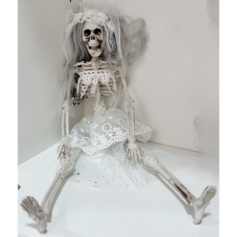 Halloween Noiva Esqueleto 3D Articulado 39 cm