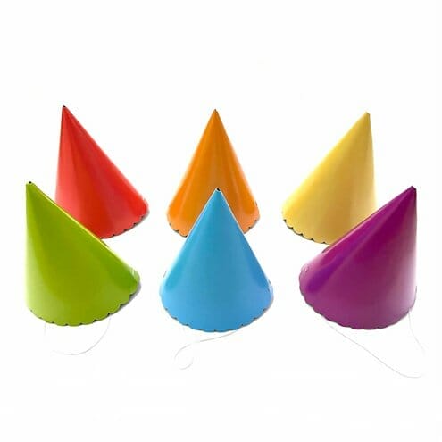 chapeus de festa coloridos