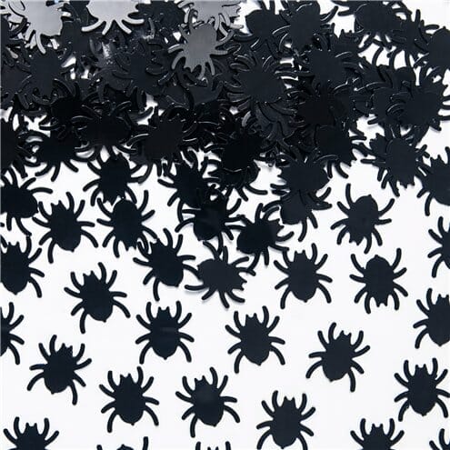 confetis com aranhas decoração halloween
