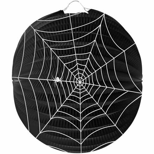 halloween decoração lanterna teia aranha 22 cm