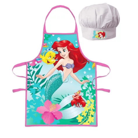 Avental e Gorro Cozinha Criança Ariel Disney