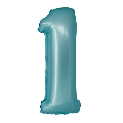Super Balão Nº 1 Azul Pastel 76 cm