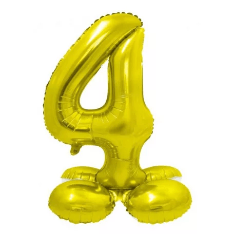 Super Balão nº 4 Dourado com Base 72 cm