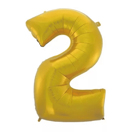 Super Balão Nº 2 Dourado Mate 92 cm