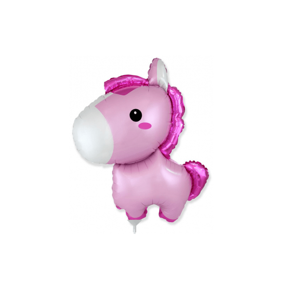 Balão Mini Foil Cavalo Rosa