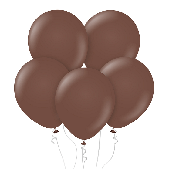 10 Balões Latex Castanho Chocolate 30 cm