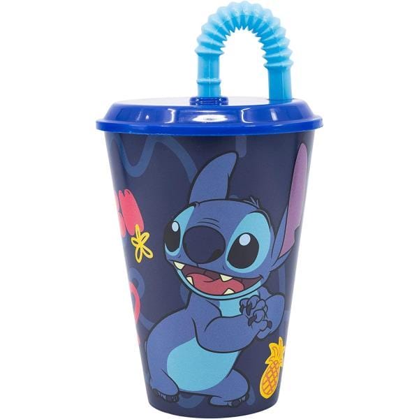Copo com Palhinha Stitch Disney 430 ml