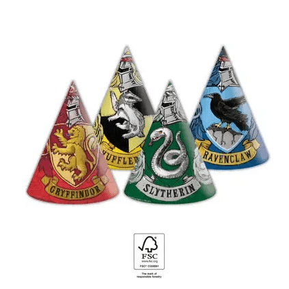 6 Chapéus de Festa Harry Potter